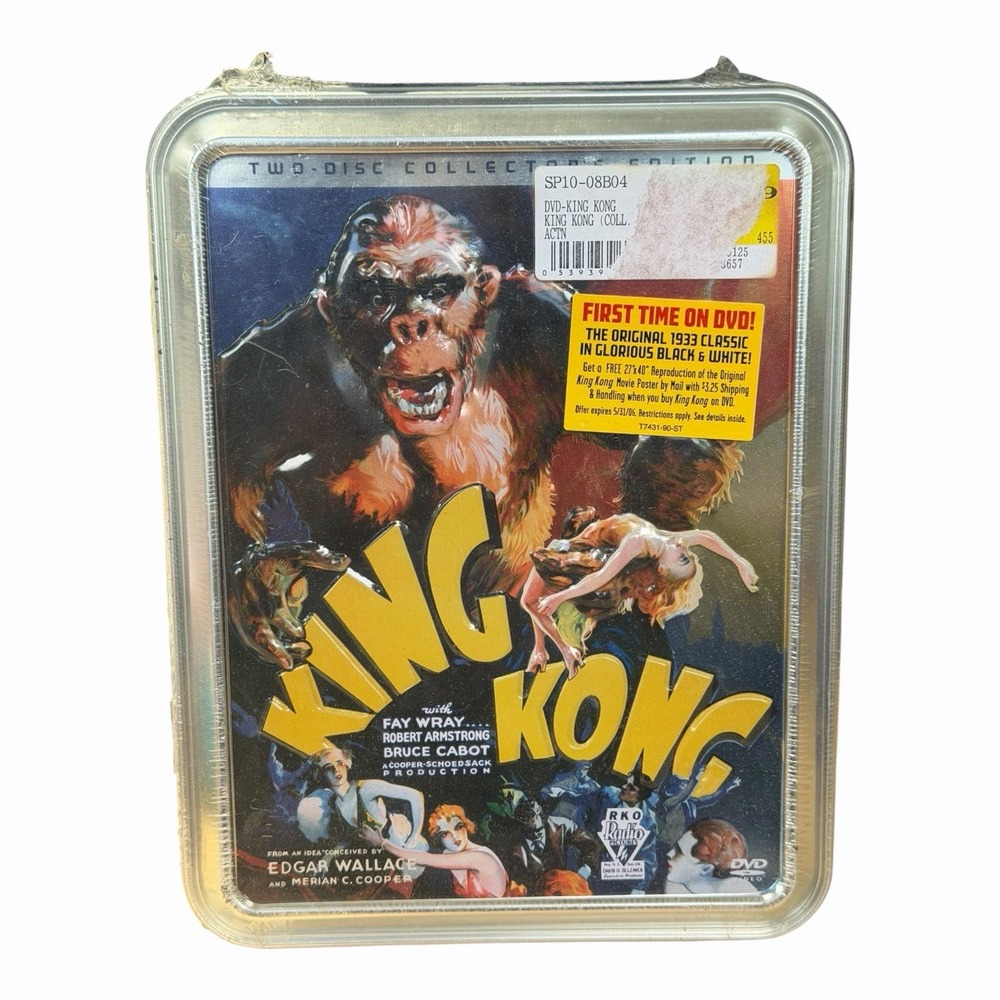 King Kong 2 Disc Set Collectors Edition DVD 1933 Tin Case Complete Movie NEW!!